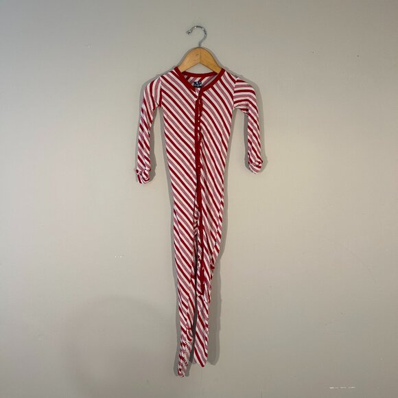 Kickee Pants Other - 3T bamboo kickee pants candy cane holiday pajamas- zara, h&m